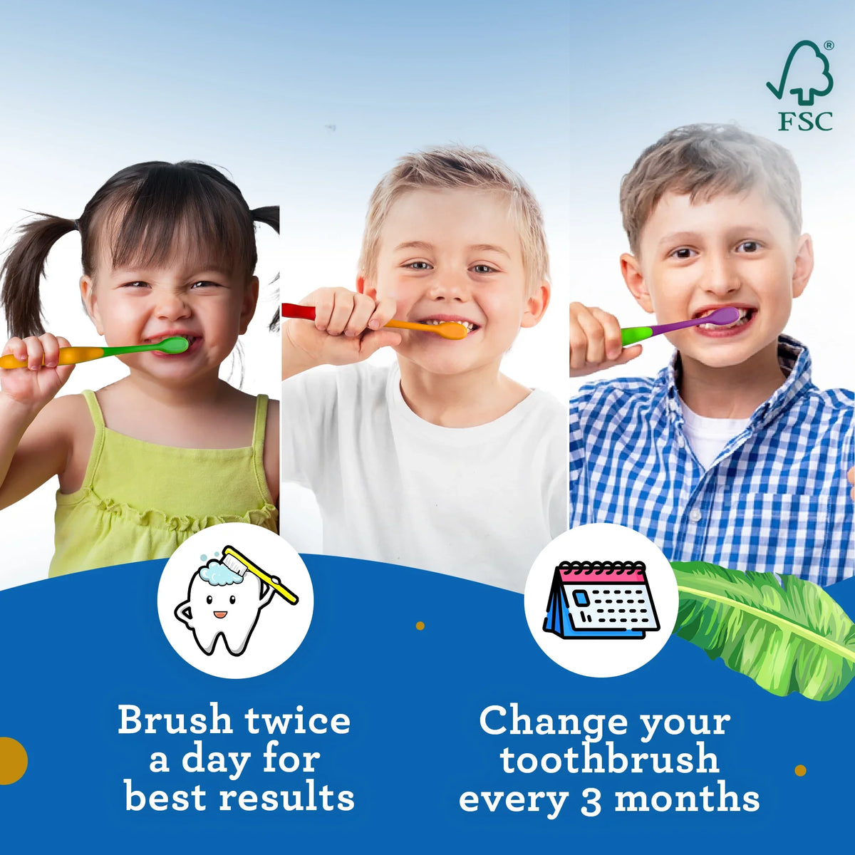 Cepillo de dientes para niños de mantequilla en las encías – Paquete de 4