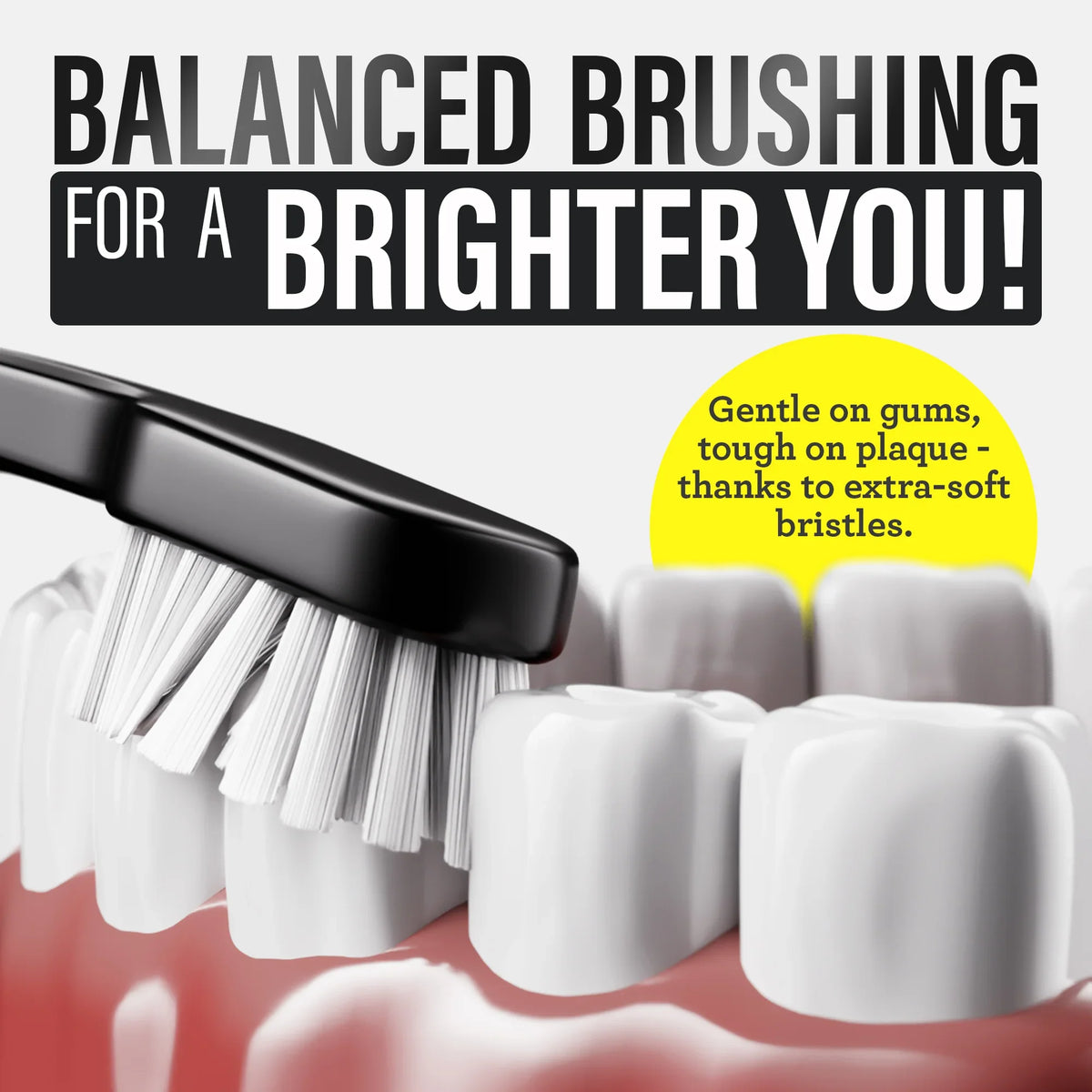 Brosse à dents extra-douce Yin &amp; Yang – Paquet de 2