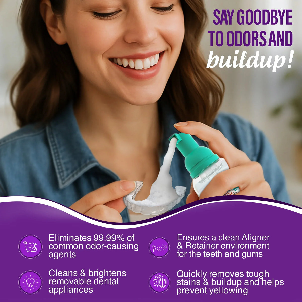 Aligner &amp; Retainer Foam Cleaner – 3.38 fl oz