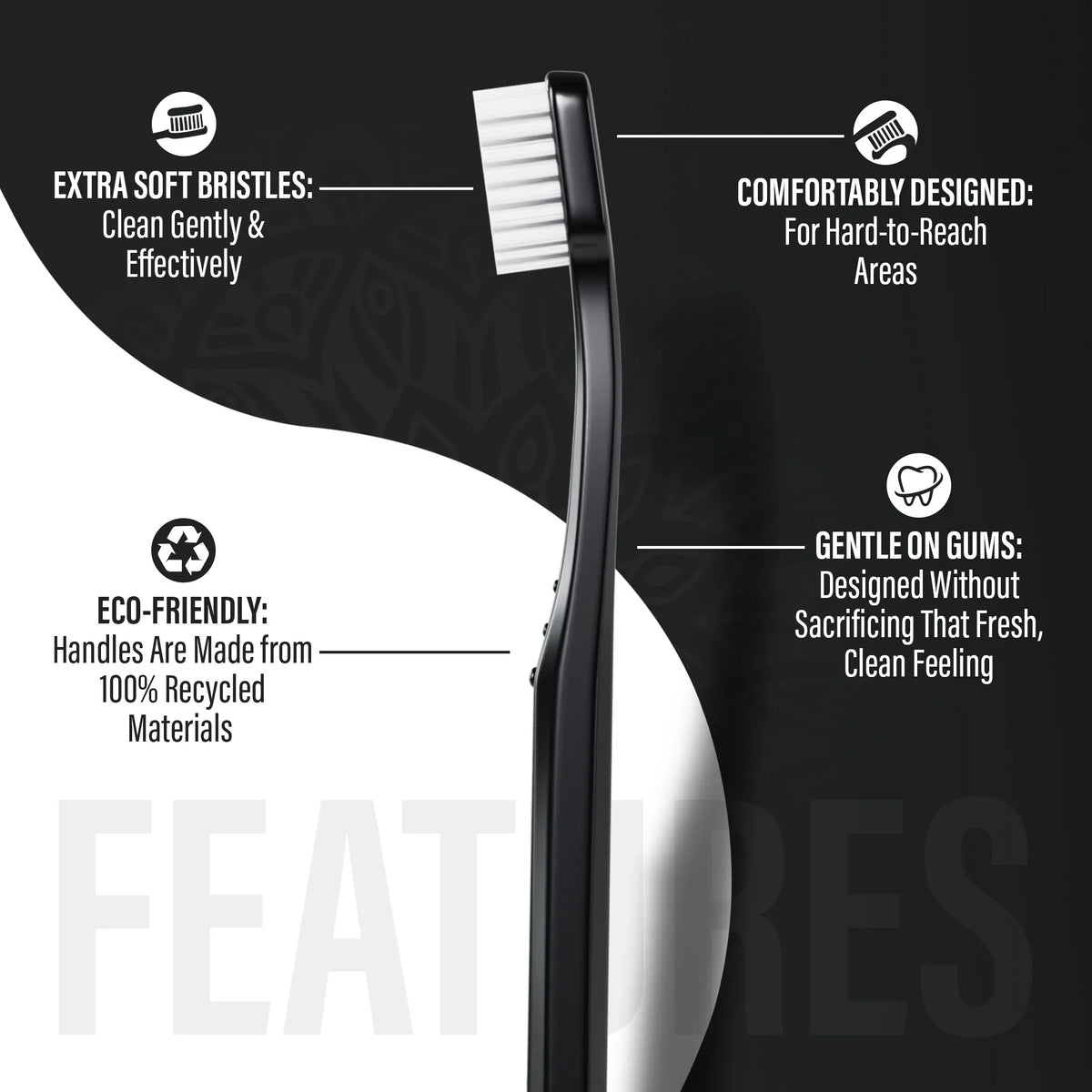 Brosse à dents extra-douce Yin &amp; Yang – Paquet de 2