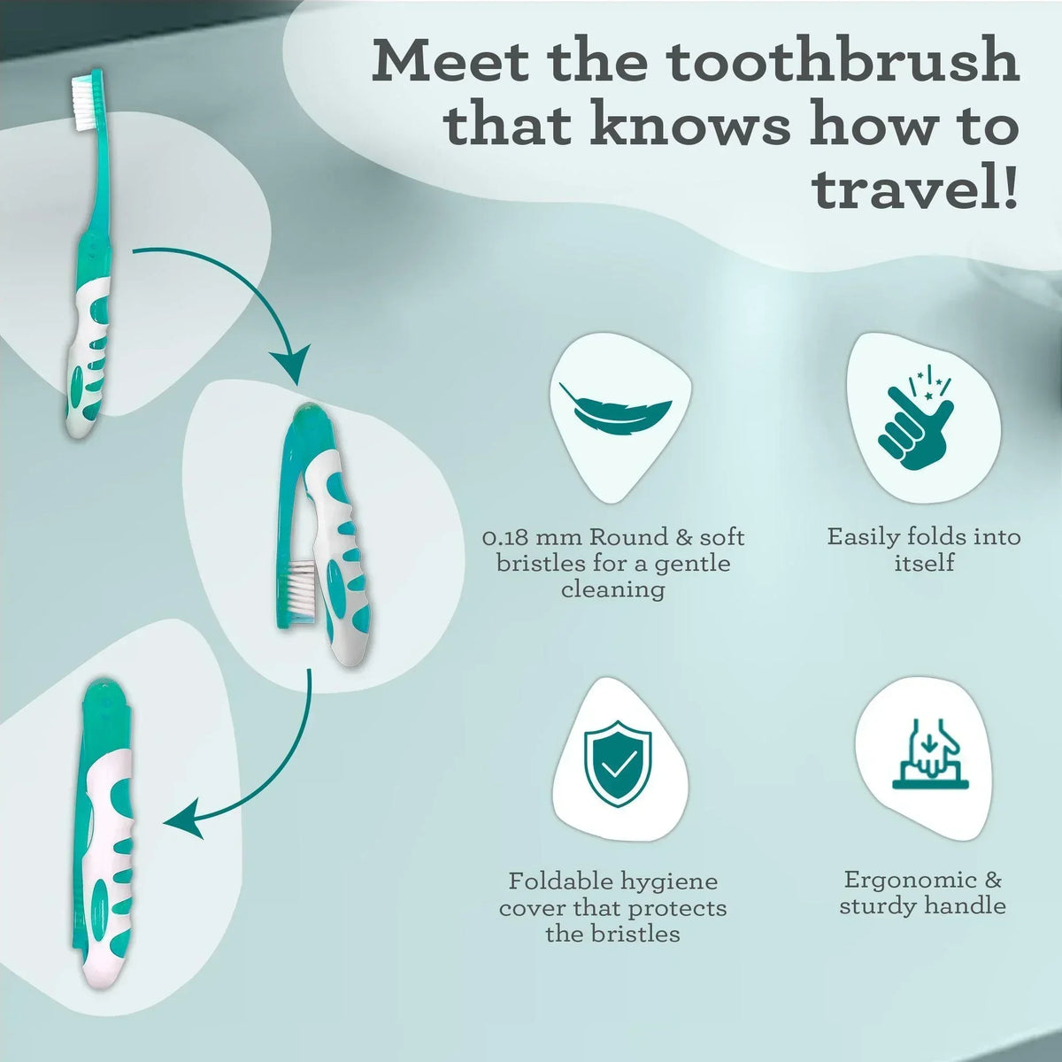 Travel Kit – Folding Toothbrush &amp; Hydroxyapatite Toothpaste, Jasmine Mint – 0.98 oz