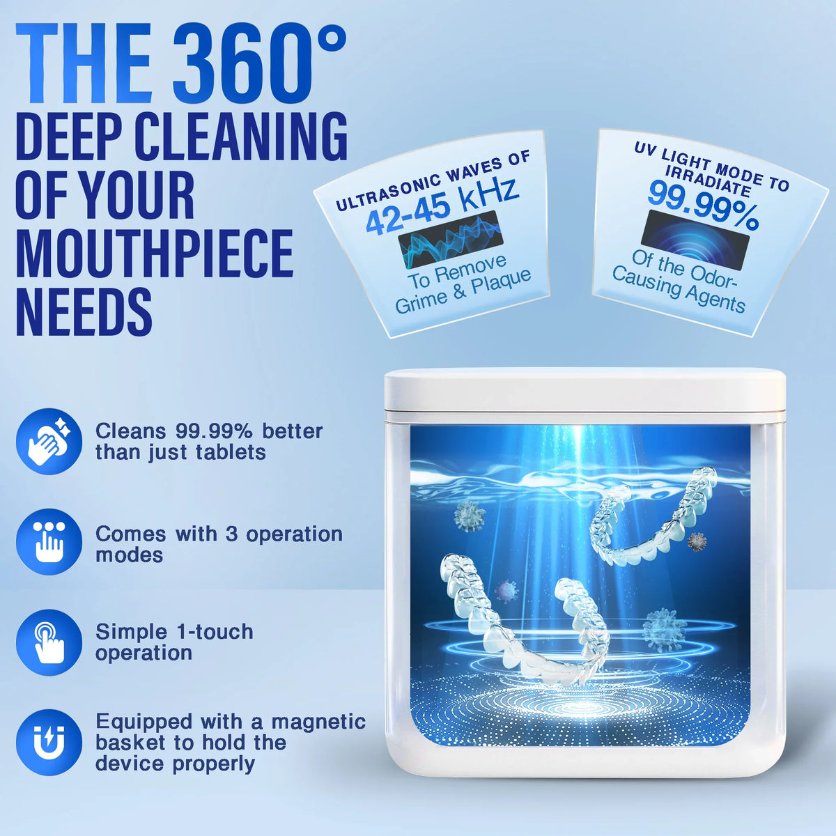 Retainer, Denture &amp; Aligner Foam Cleaner &amp; Cleaning Pod