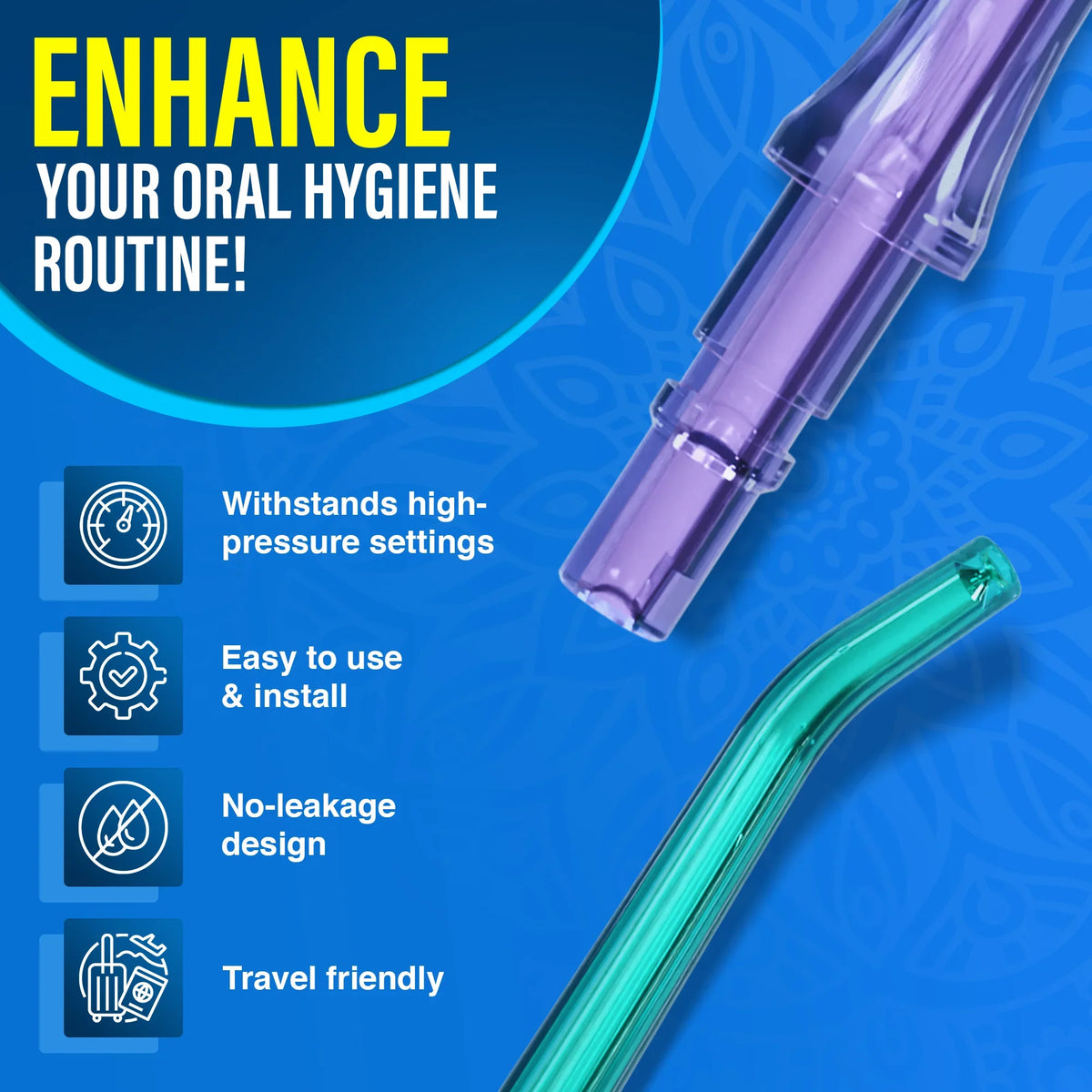 Puntas de hilo dental de repuesto para el irrigador dental Deep Clean Dental Water Flosser 2.0 XL