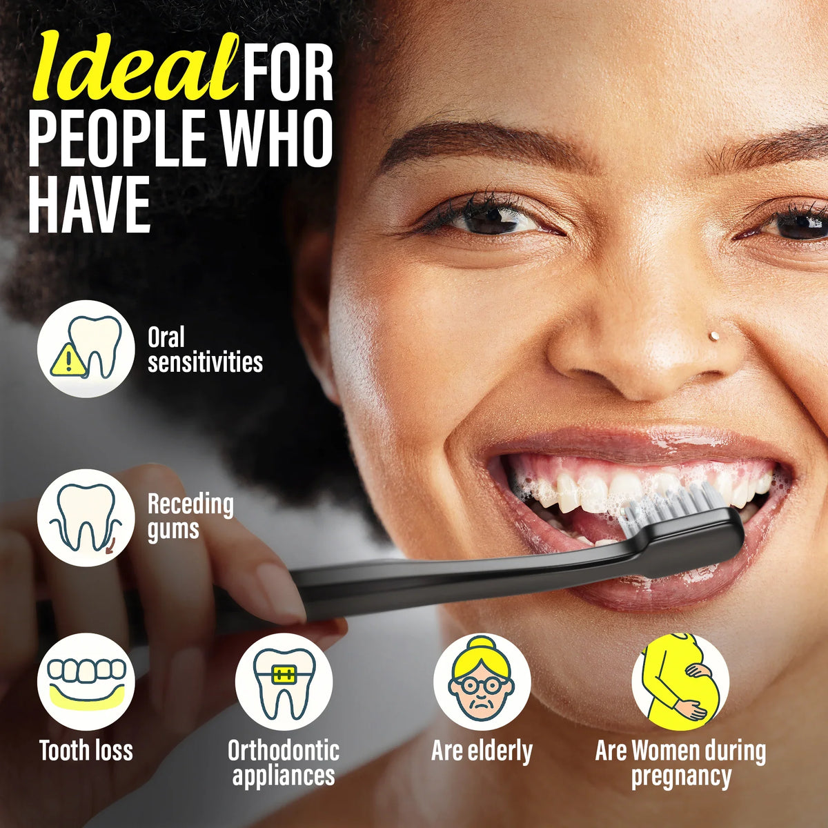 Brosse à dents extra-douce Yin &amp; Yang – Paquet de 2