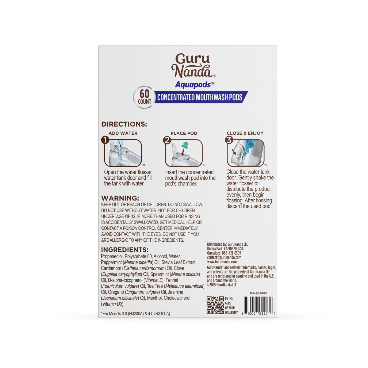Concentrated Mouthwash Aquapods – 60 Count