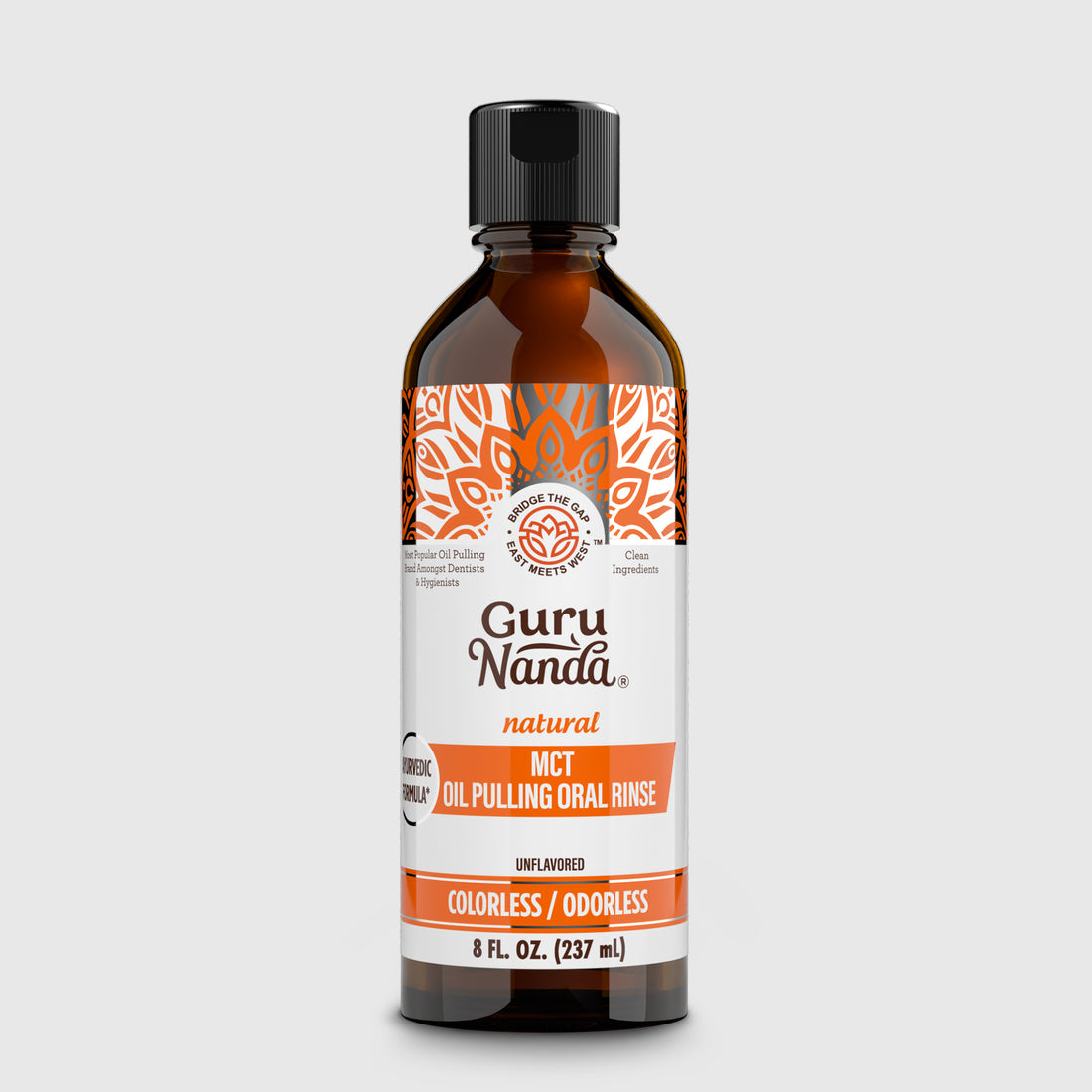 Huile de coco fractionnée pour bain de bouche – 236 ml
