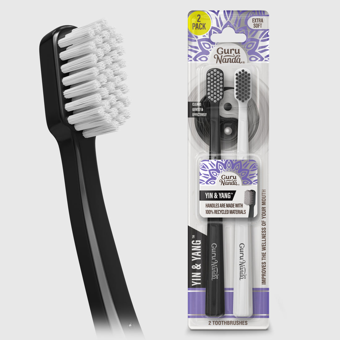 Yin &amp; Yang Extra-Soft Toothbrush – 2 Pack
