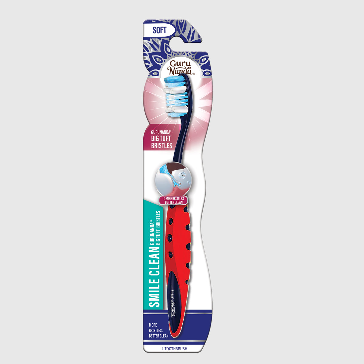 Cepillo de dientes Smile Clean Big Tuft Bristles – 1 paquete