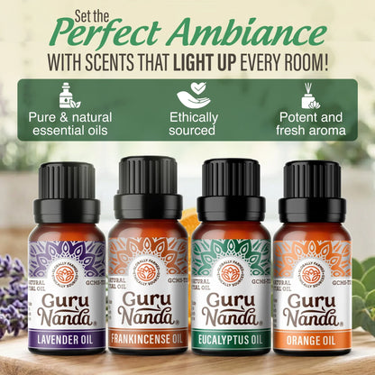 Four Essential Classics Set- Frankincense, Lavender, Eucalyptus, &amp; Orange 4 x 15mL