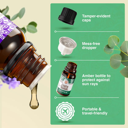 Four Essential Classics Set- Frankincense, Lavender, Eucalyptus, &amp; Orange 4 x 15mL