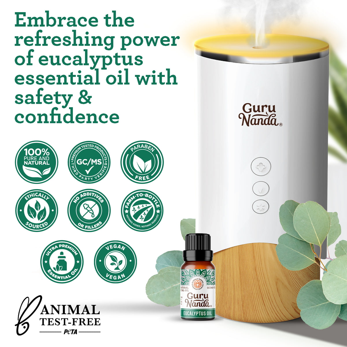 Aceite Esencial de Eucalipto, 15 ML – Paquete de 2