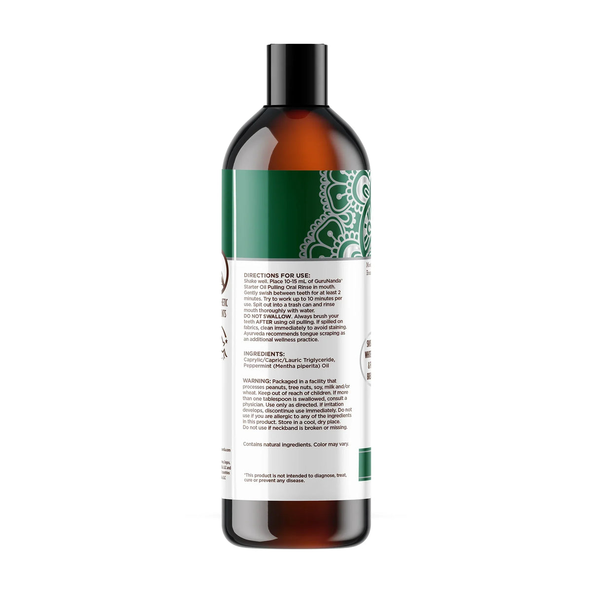 Huile de coco et menthe poivrée pour bain de bouche – 236 ml