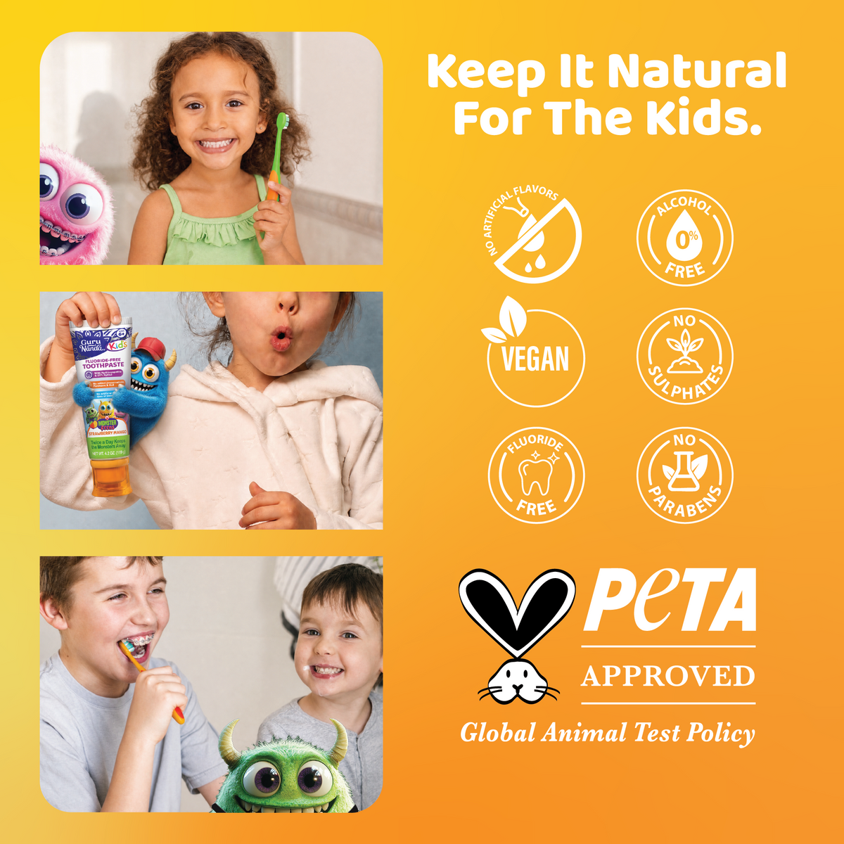 Kids Toothpaste with Xylitol &amp; Hydroxyapatite, Strawberry Mango – 4.2 oz – 3 Pack