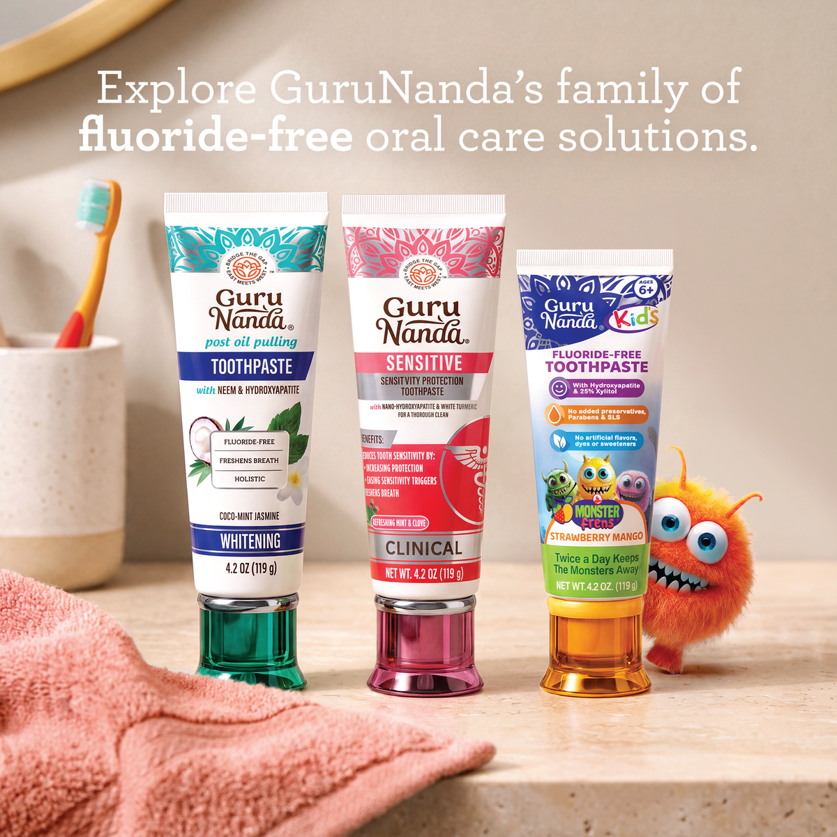 Kids Toothpaste with Xylitol &amp; Hydroxyapatite, Strawberry Mango – 4.2 oz – 3 Pack