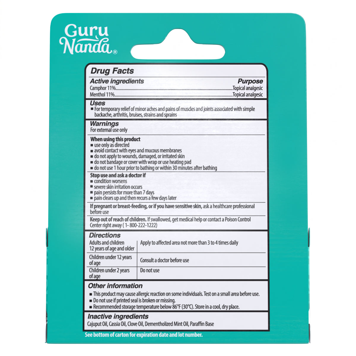 Pain Relief Balm Ointment for Minor Aches &amp; Pains – 0.5 oz