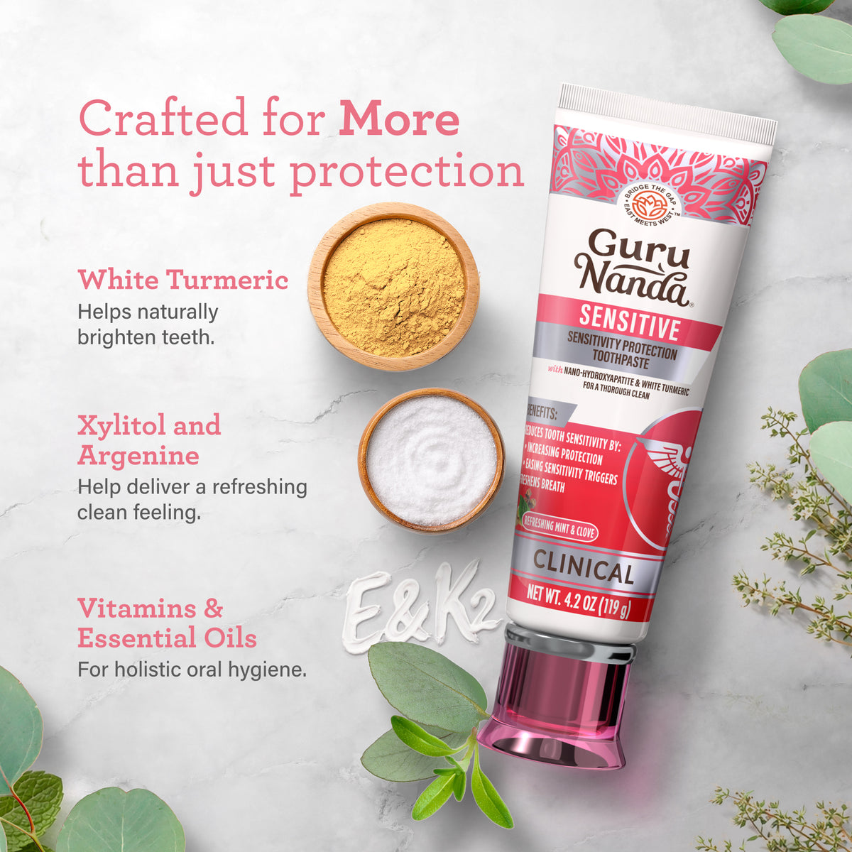 Nano-Hydroxyapatite &amp; White Turmeric Sensitive Toothpaste – 4.2 oz