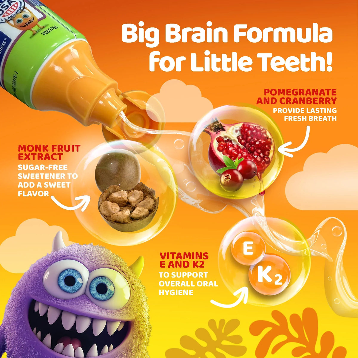 Pasta dental infantil con xilitol e hidroxiapatita, fresa mango – 27,7 g