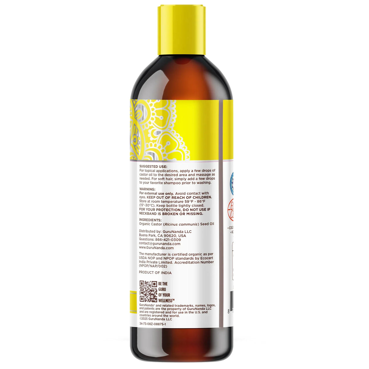Organic Castor Oil – 8 oz