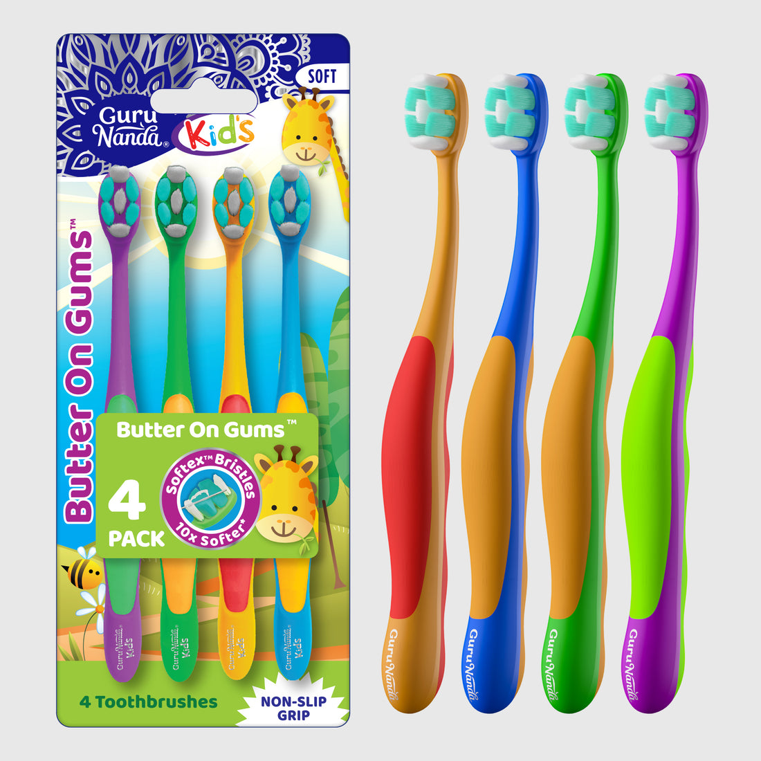 Kids Butter on Gums Toothbrush – 4 Pack