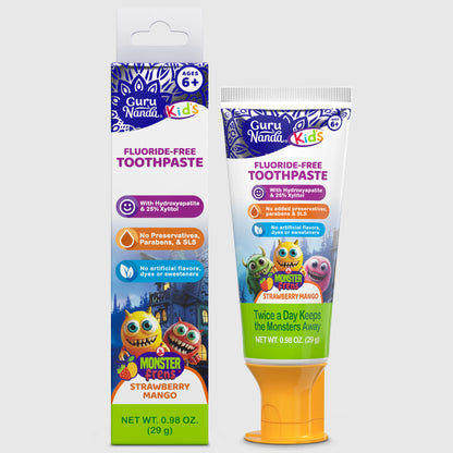 Pasta dental infantil con xilitol e hidroxiapatita, fresa mango – 27,7 g