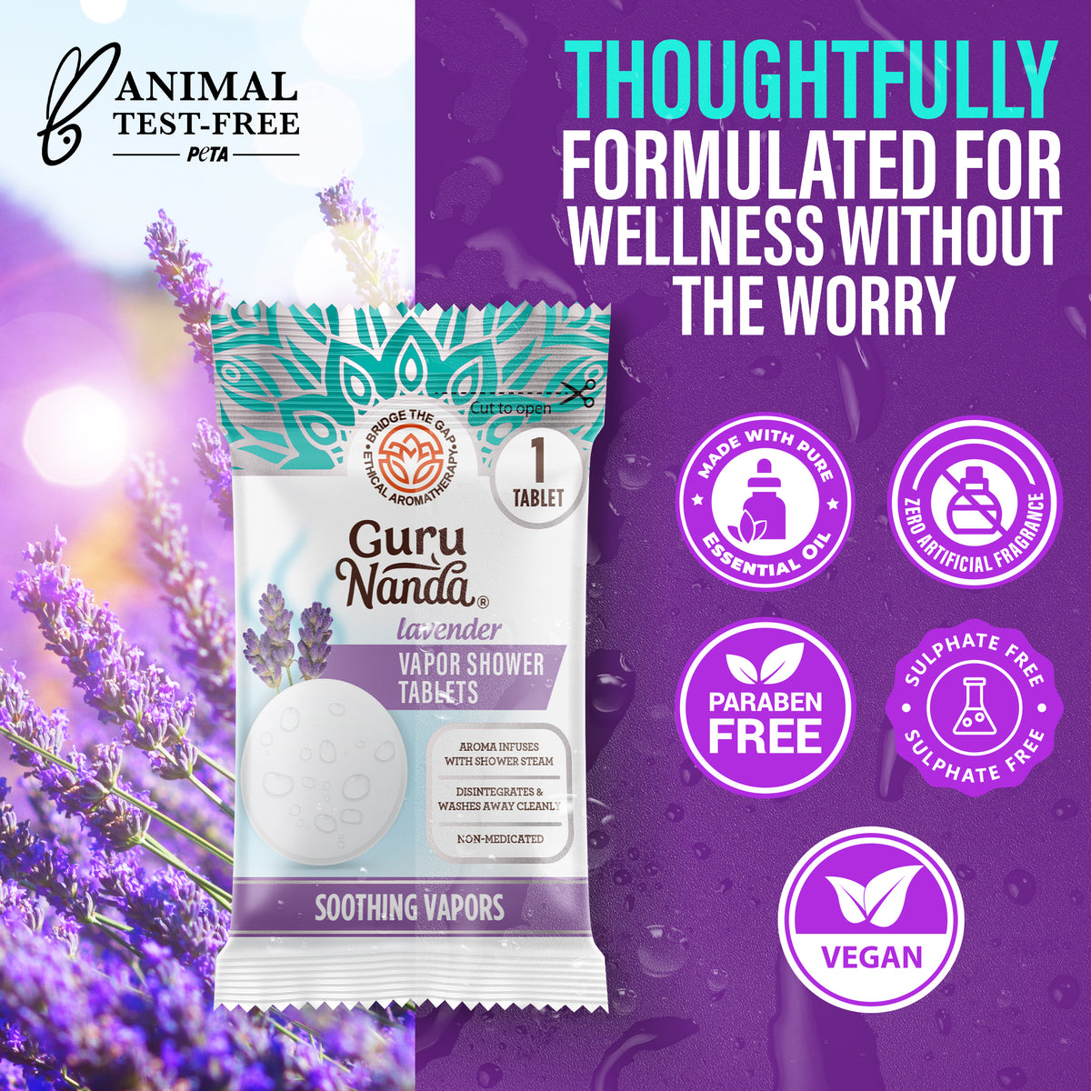 Lavender Vapor Shower Tablets - 5 Count