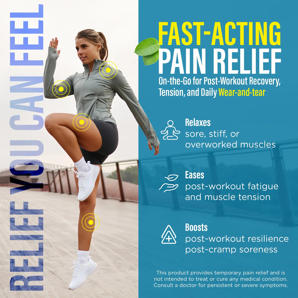 Menthol with Magnesium Spray for Pain Relief  - Pack of 3