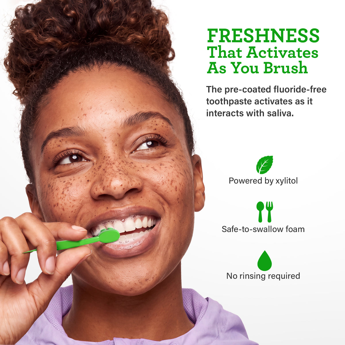 Ready-to-Go Butter on Gums Pre-Pasted Disposable Toothbrushes, Spearmint – 70 Count