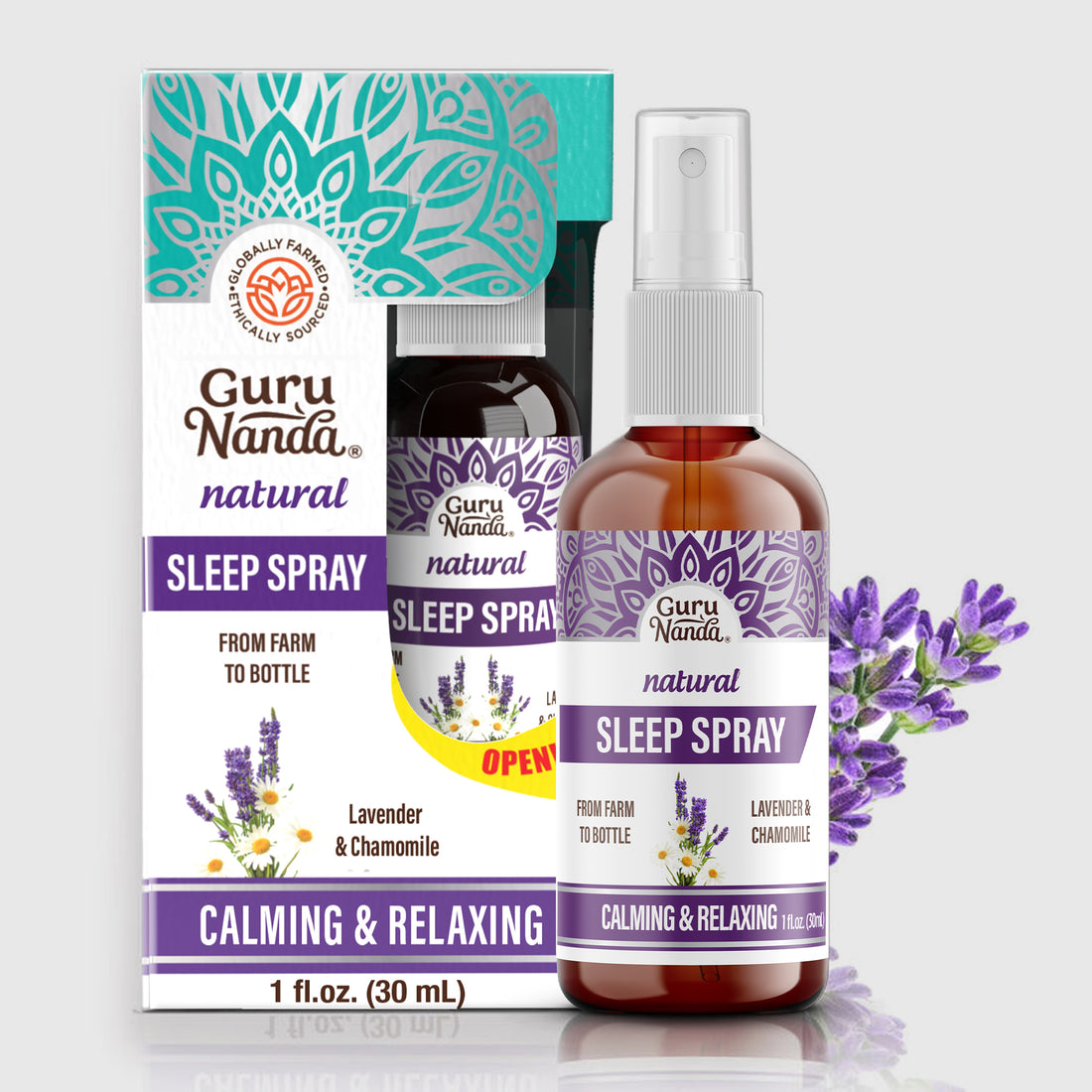 Natural Sleep Spray, Lavender &amp; Chamomile – 1 fl. oz.