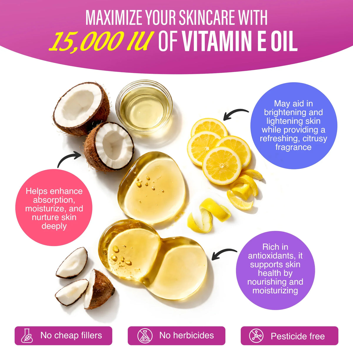Huile à la vitamine E 15 000 UI – 120 ml