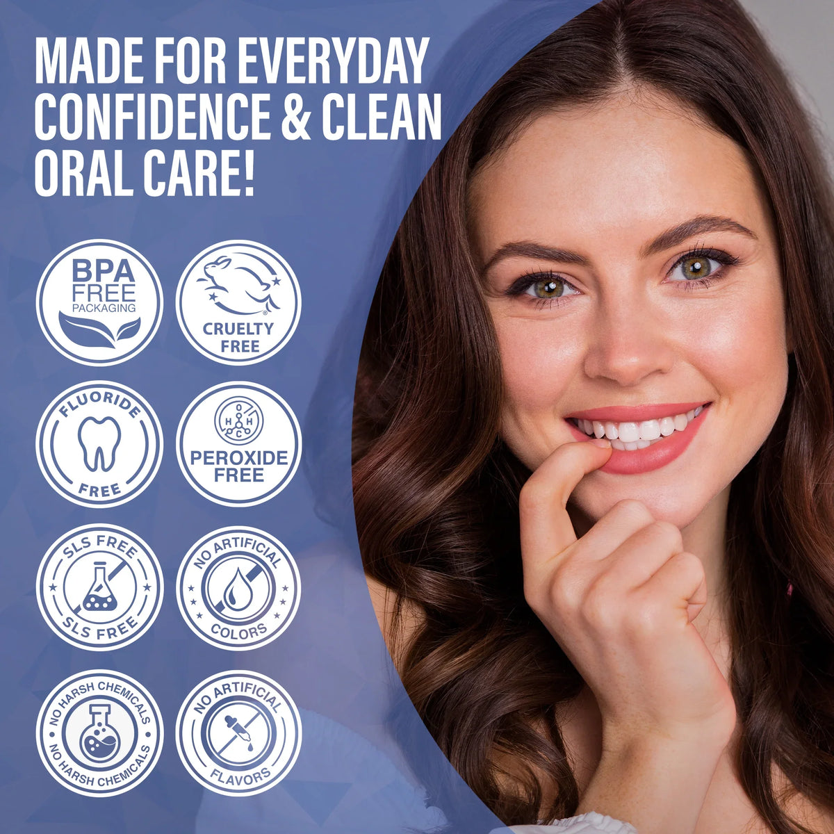 GuruNanda Toothpaste Booster made for everyday confidence: BPA-free, cruelty-free, fluoride-free, peroxide-free, SLS-free, with no artificial colors or flavors