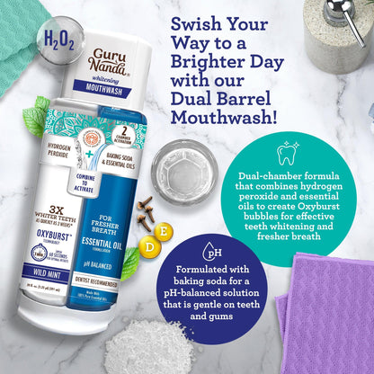 Whitening Wonder - Bandes blanchissantes 7 jours + bain de bouche Oxyburst à double barillet