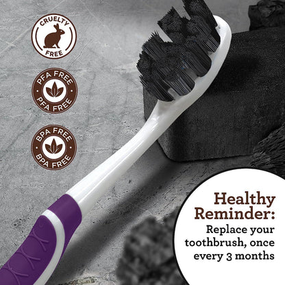 Butter On Gums Charcoal Toothbrush (1-Pack) - GuruNanda 