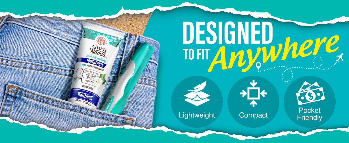 Designed to fit anywhere — lightweight, compact and pocket-friendly 1 oz travel toothpaste