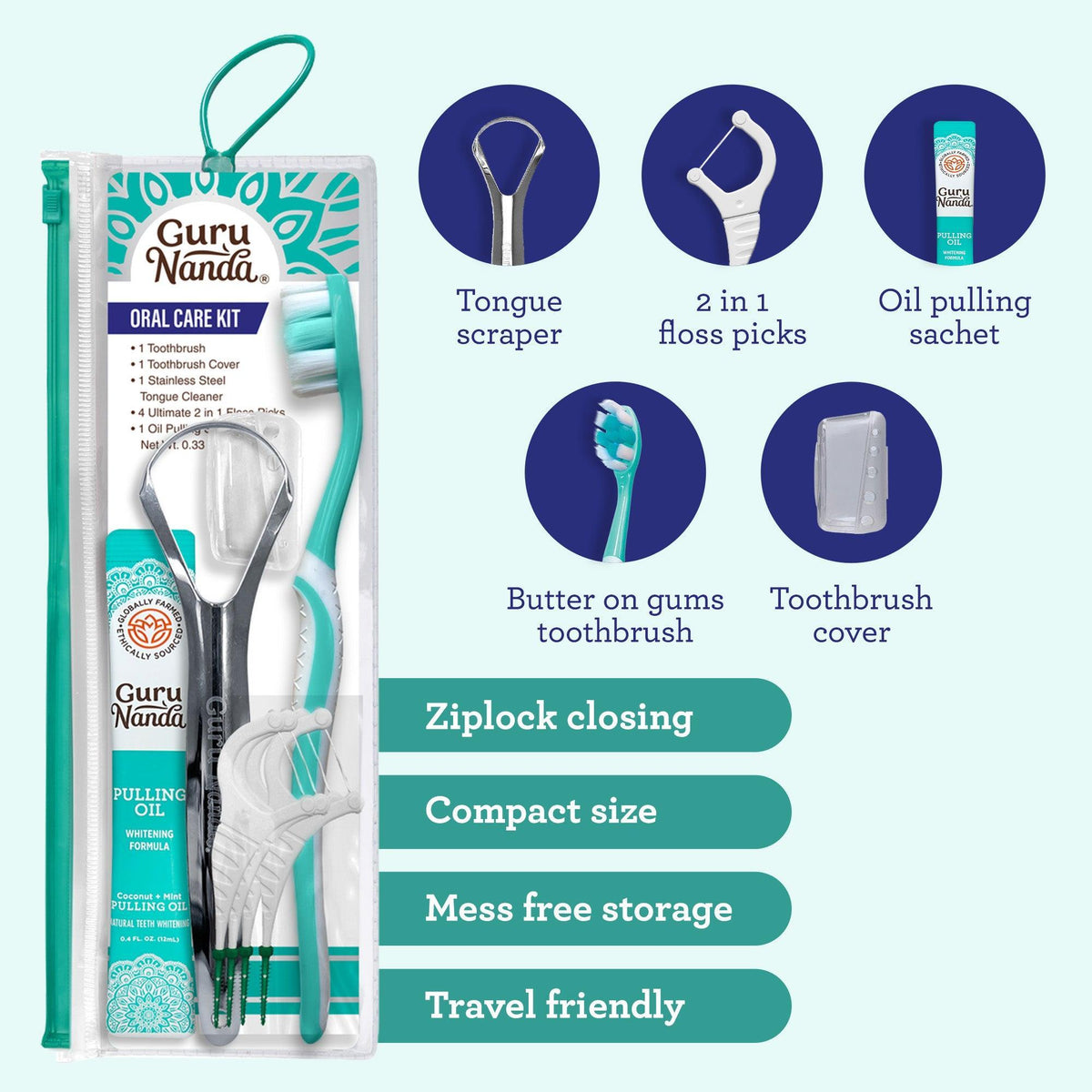 GuruNanda Oral Care Travel Kit - GuruNanda