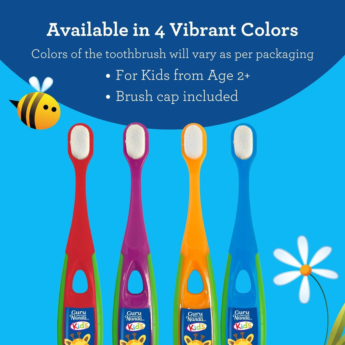 Kids Butter on Gums Toddler Toothbrush Set with Timer - GuruNanda