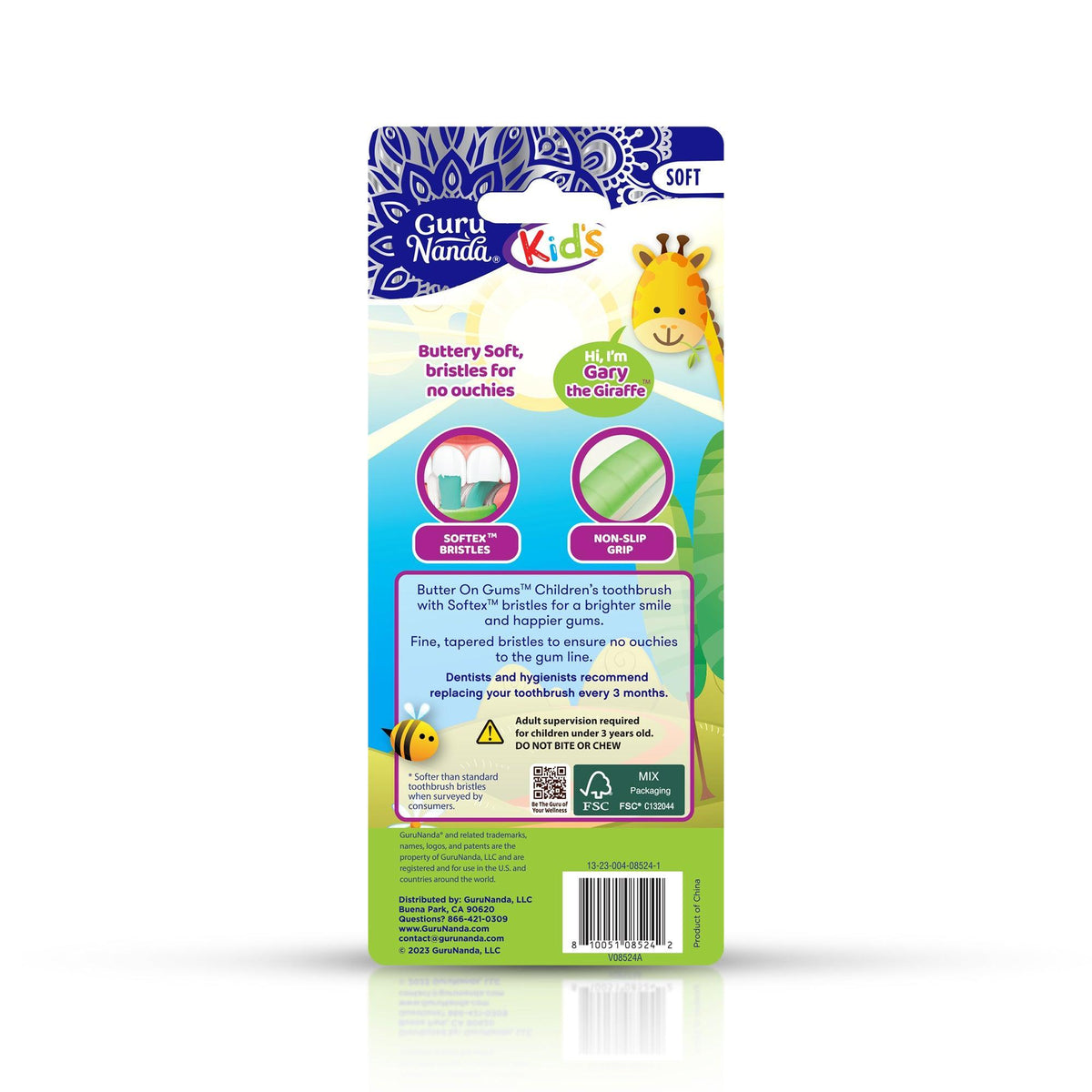 Kids Butter on Gums Toothbrush - 4 Pack - GuruNanda