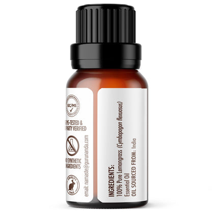 Lemongrass Essential Oil, 15 ML - 1 PK - GuruNanda