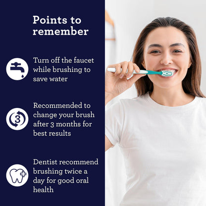 Multi-Action Toothbrush with Tongue Cleaner - Pack of 8 - GuruNanda
