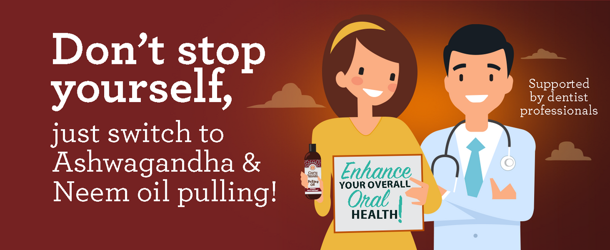 GuruNanda Cinnamon & Coconut Oil Pulling with Neem & Ashwagandha